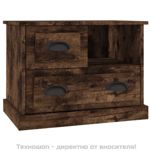 Нощно шкафче, опушен дъб, 60x39x45 см