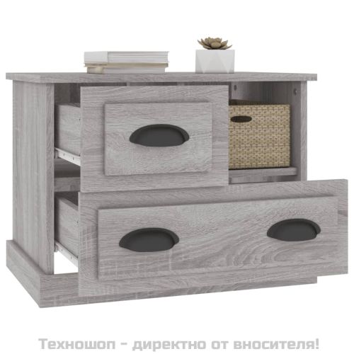 Нощно шкафче, сив сонома, 60x39x45 см