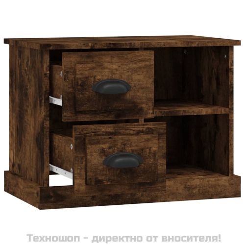 Нощно шкафче, опушен дъб, 60x35,5x45 см