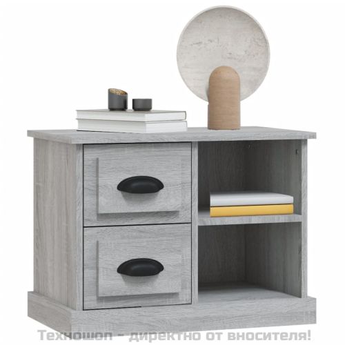 Нощно шкафче, сив сонома, 60x35,5x45 см