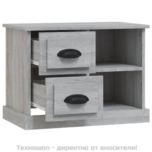 Нощно шкафче, сив сонома, 60x35,5x45 см