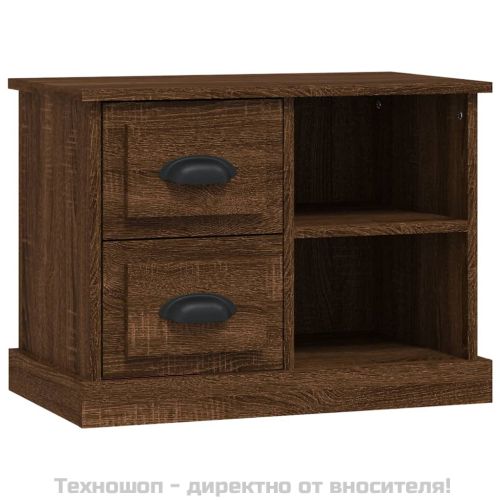 Нощно шкафче, Кафяв дъб, 60x35,5x45 см