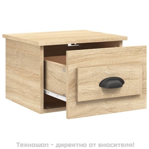 Нощни шкафчета за стенен монтаж 2 бр сонома дъб 41,5x36x28 см