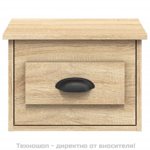Нощни шкафчета за стенен монтаж 2 бр сонома дъб 41,5x36x28 см