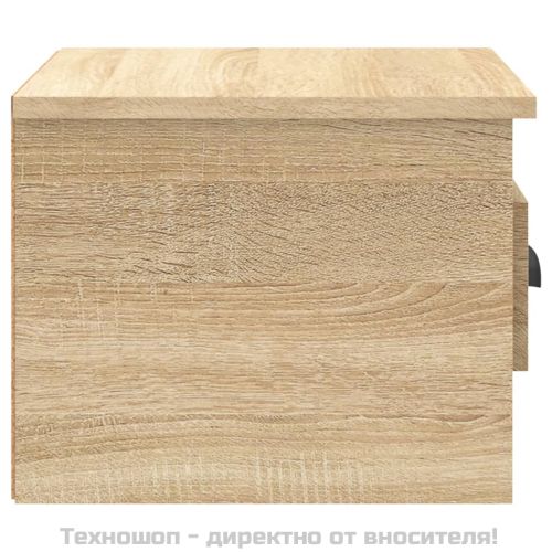 Нощни шкафчета за стенен монтаж 2 бр сонома дъб 41,5x36x28 см