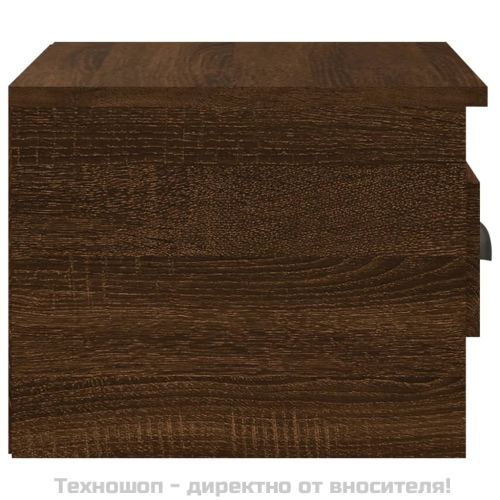 Нощно шкафче за стенен монтаж, кафяв дъб, 41,5x36x28 см