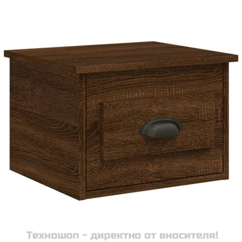 Нощни шкафчета за стенен монтаж, 2 бр, кафяв дъб, 41,5x36x28см