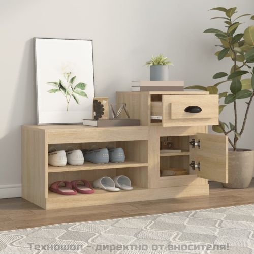 Шкаф за обувки, дъб сонома, 100x42x60 см, инженерно дърво