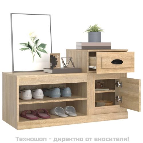 Шкаф за обувки, дъб сонома, 100x42x60 см, инженерно дърво
