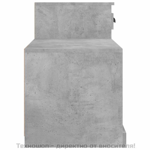 Шкаф за обувки, бетонно сив, 100x42x60 см, инженерно дърво
