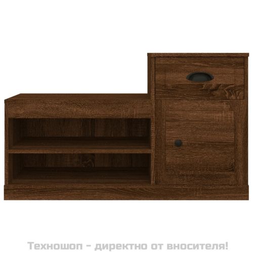 Шкаф за обувки, кафяв дъб, 100x42x60 см, инженерно дърво