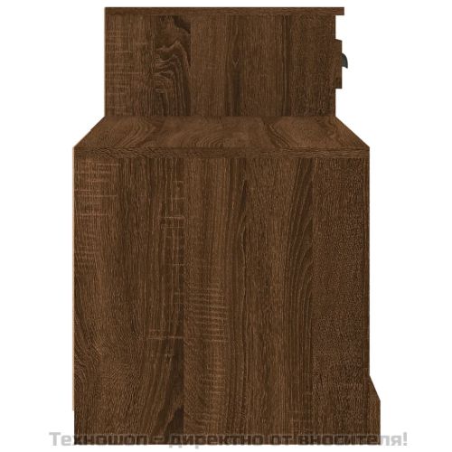 Шкаф за обувки, кафяв дъб, 100x42x60 см, инженерно дърво