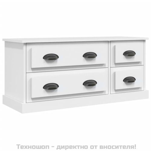 ТB шкаф, бял, 100x35,5x45 см, инженерно дърво