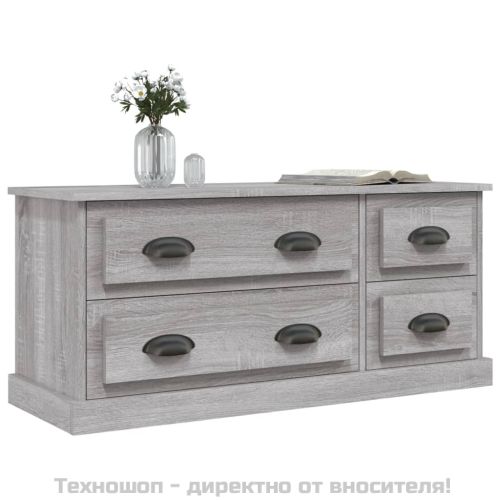 ТВ шкаф, сив сонома, 100x35,5x45 см, инженерно дърво