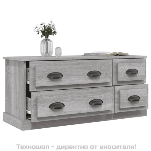 ТВ шкаф, сив сонома, 100x35,5x45 см, инженерно дърво