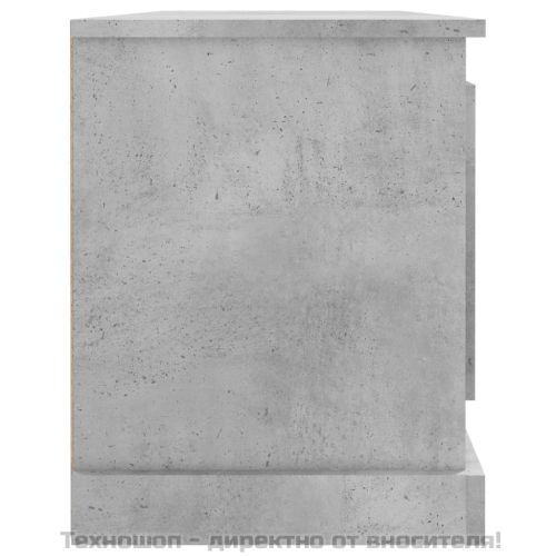 ТВ шкаф, бетонно сиво, 100x31,5x45 см, инженерно дърво