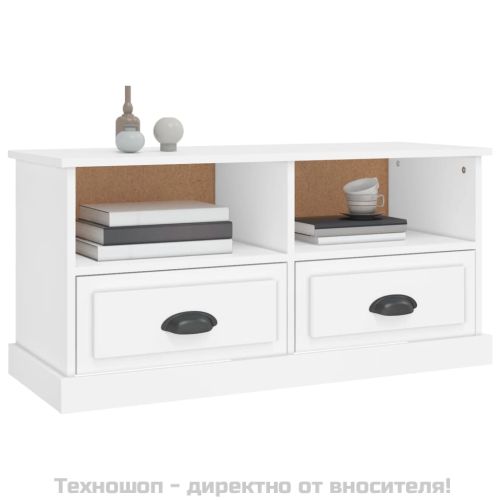 ТB шкаф, бял, 93x35,5x45 см, инженерно дърво