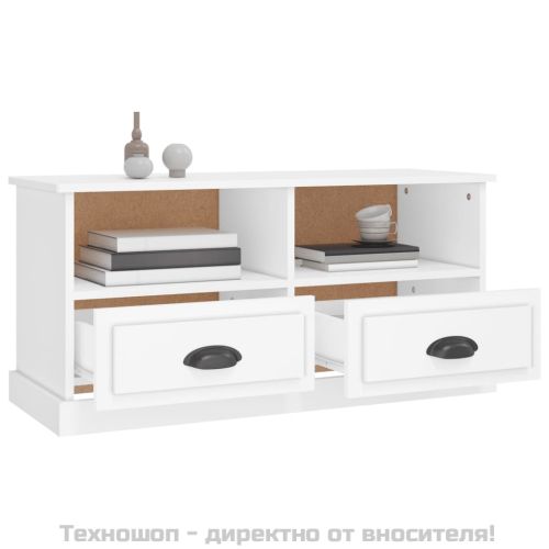 ТB шкаф, бял, 93x35,5x45 см, инженерно дърво