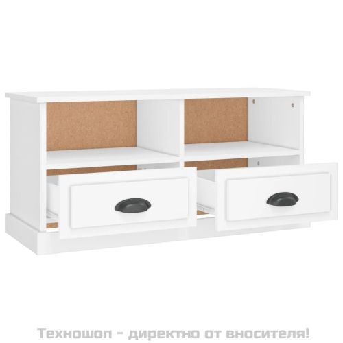 ТB шкаф, бял, 93x35,5x45 см, инженерно дърво
