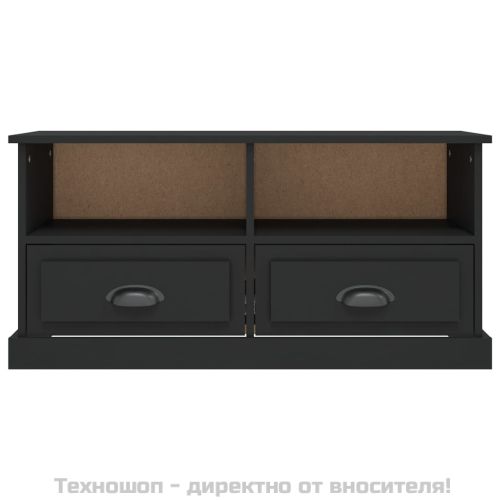 ТB шкаф, черен, 93x35,5x45 см, инженерно дърво