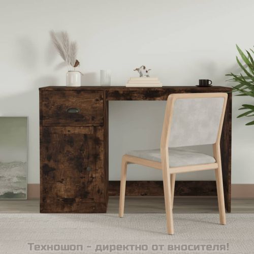 Бюро с чекмедже, опушен дъб, 115x50x75 см, инженерно дърво
