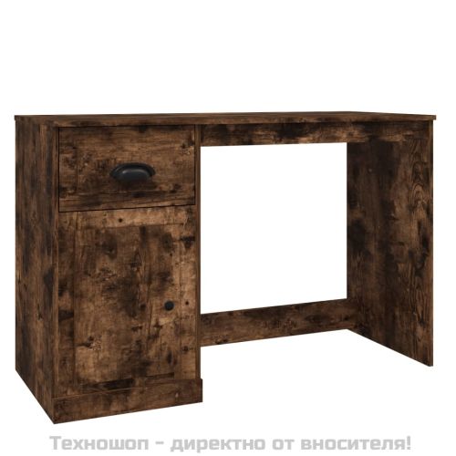 Бюро с чекмедже, опушен дъб, 115x50x75 см, инженерно дърво