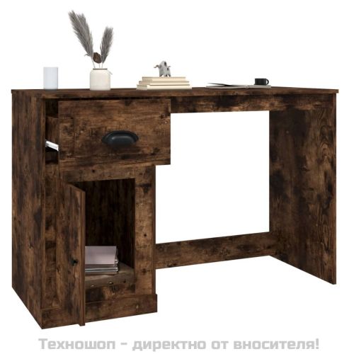 Бюро с чекмедже, опушен дъб, 115x50x75 см, инженерно дърво