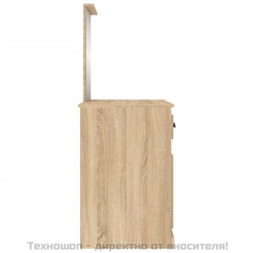 Тоалетка с огледало сонома дъб 90x50x132,5 см инженерно дърво