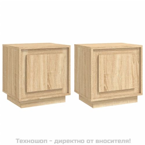 Нощни шкафчета, 2 бр, сонома дъб, 44x35x45 см, инженерно дърво