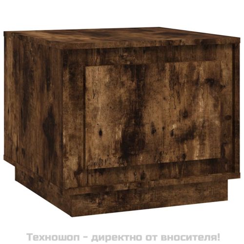 Кафе маса, опушен дъб, 51x50x44 см, инженерно дърво