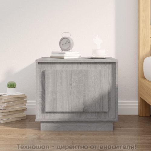 Кафе маса, сив сонома, 51x50x44 см, инженерно дърво