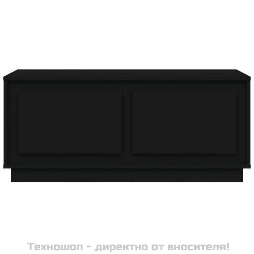 Маса за кафе, черна, 102x50x44 см, инженерно дърво