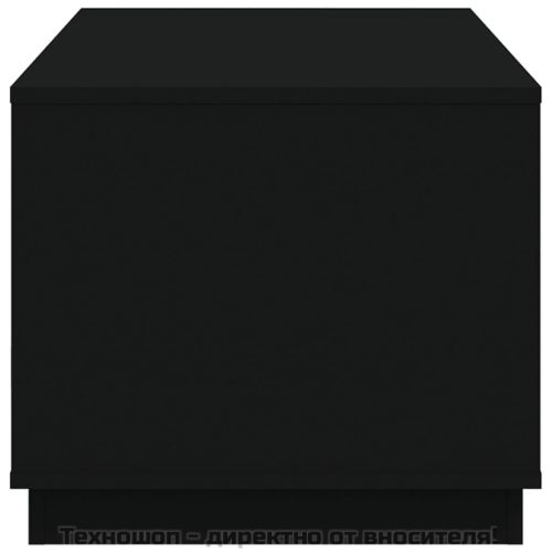 Маса за кафе, черна, 102x50x44 см, инженерно дърво