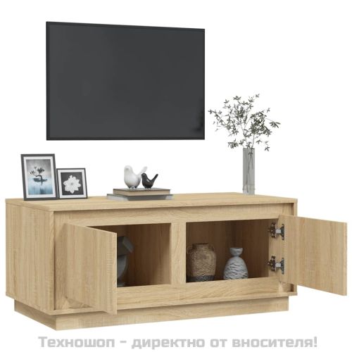 Кафе маса, дъб сонома, 102x50x44 см, инженерно дърво