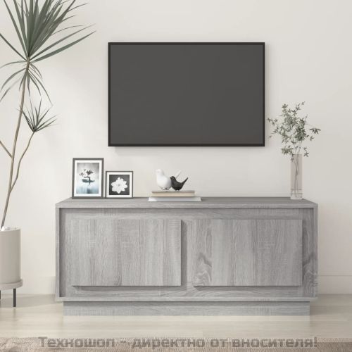 Кафе маса, сив сонома, 102x50x44 см, инженерно дърво