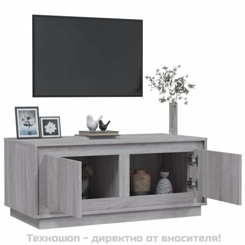 Кафе маса, сив сонома, 102x50x44 см, инженерно дърво