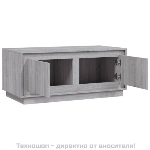 Кафе маса, сив сонома, 102x50x44 см, инженерно дърво