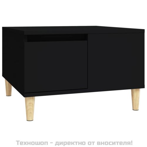 Кафе маса, черна, 55x55x36,5 см, инженерно дърво