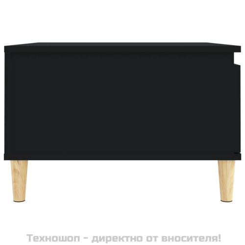 Кафе маса, черна, 55x55x36,5 см, инженерно дърво
