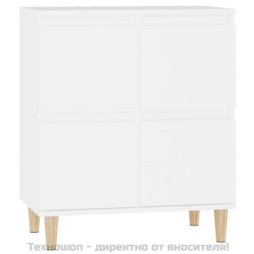 Сайдборд, бял, 60x35x70 см, инженерно дърво