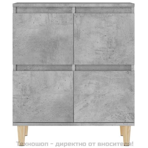 Сайдборд, бетонно сив, 60x35x70 см, инженерно дърво