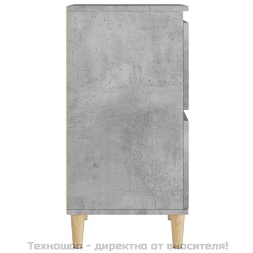 Сайдборд, бетонно сив, 60x35x70 см, инженерно дърво
