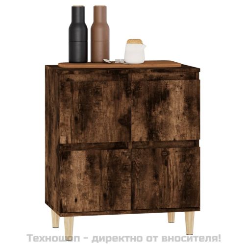 Сайдборд, опушен дъб, 60x35x70 см, инженерно дърво