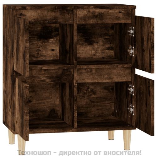 Сайдборд, опушен дъб, 60x35x70 см, инженерно дърво