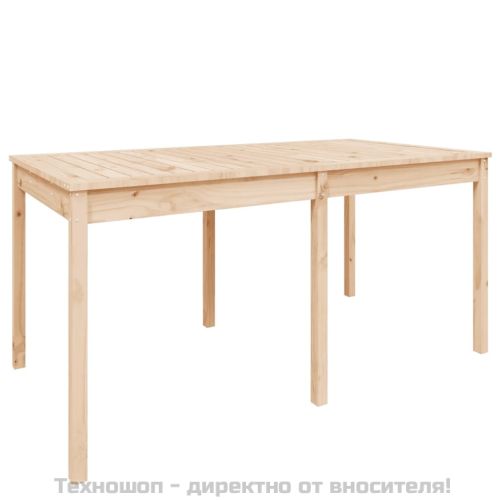 Градинска маса, 159,5x82,5x76 см, борово дърво масив