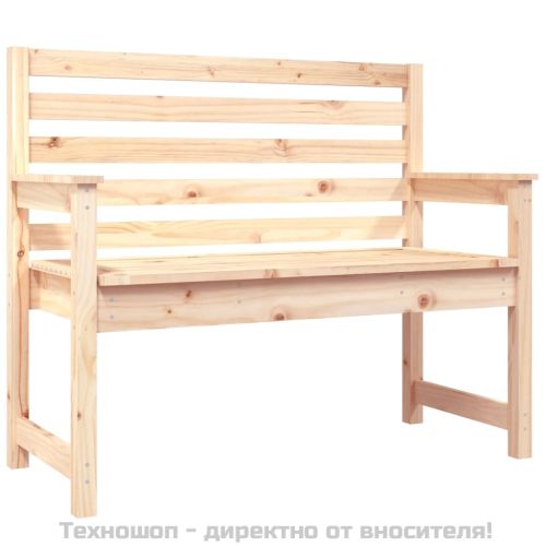 Градинска пейка, 109x48x91,5 см, борово дърво масив