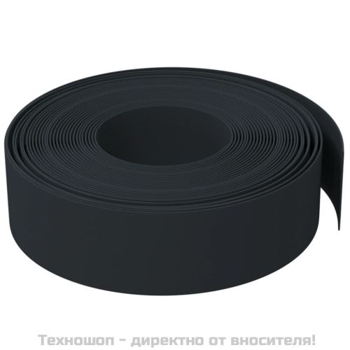 Градински кант, черен, 10 м, 15 см, полиетилен