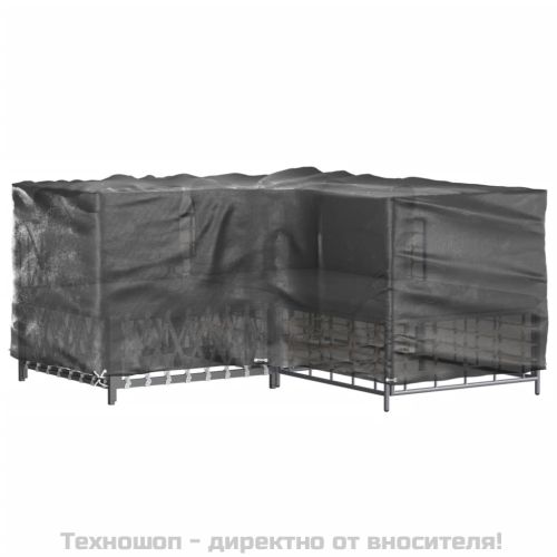 Покривало за ъглови градински мебели 12 капси 185x185x90 см