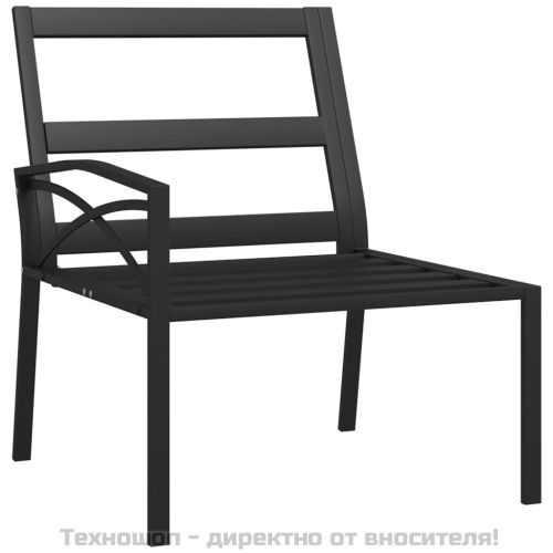 Градински столове със сиви възглавници 2 бр 62x75x79 см стомана