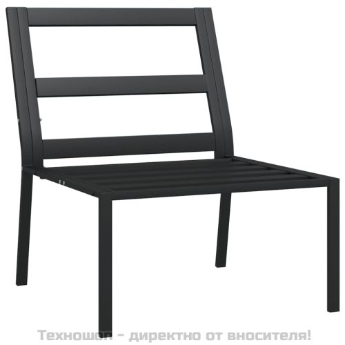 Градински столове със сиви възглавници 2 бр 60x74x79 см стомана